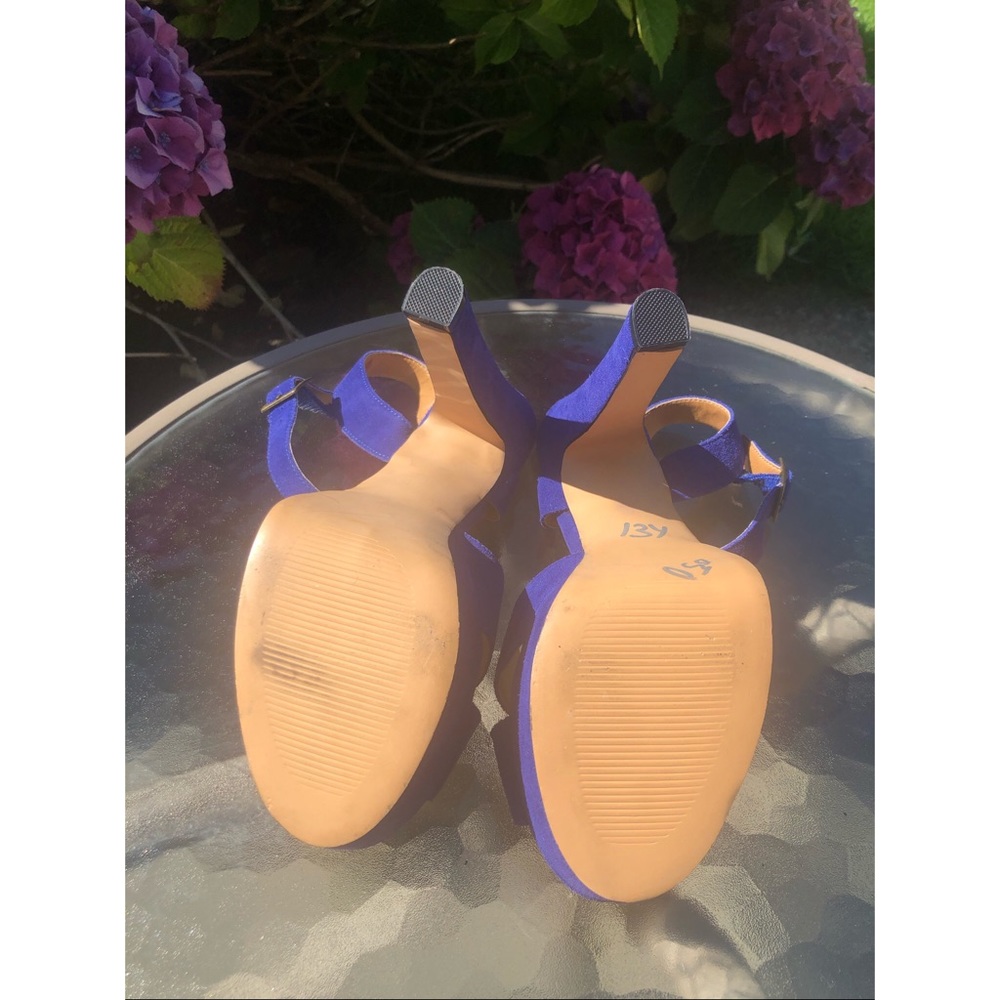 Steve Madden P GEE GEE Royal Blue Suede Platforms - Picture 13 of 13